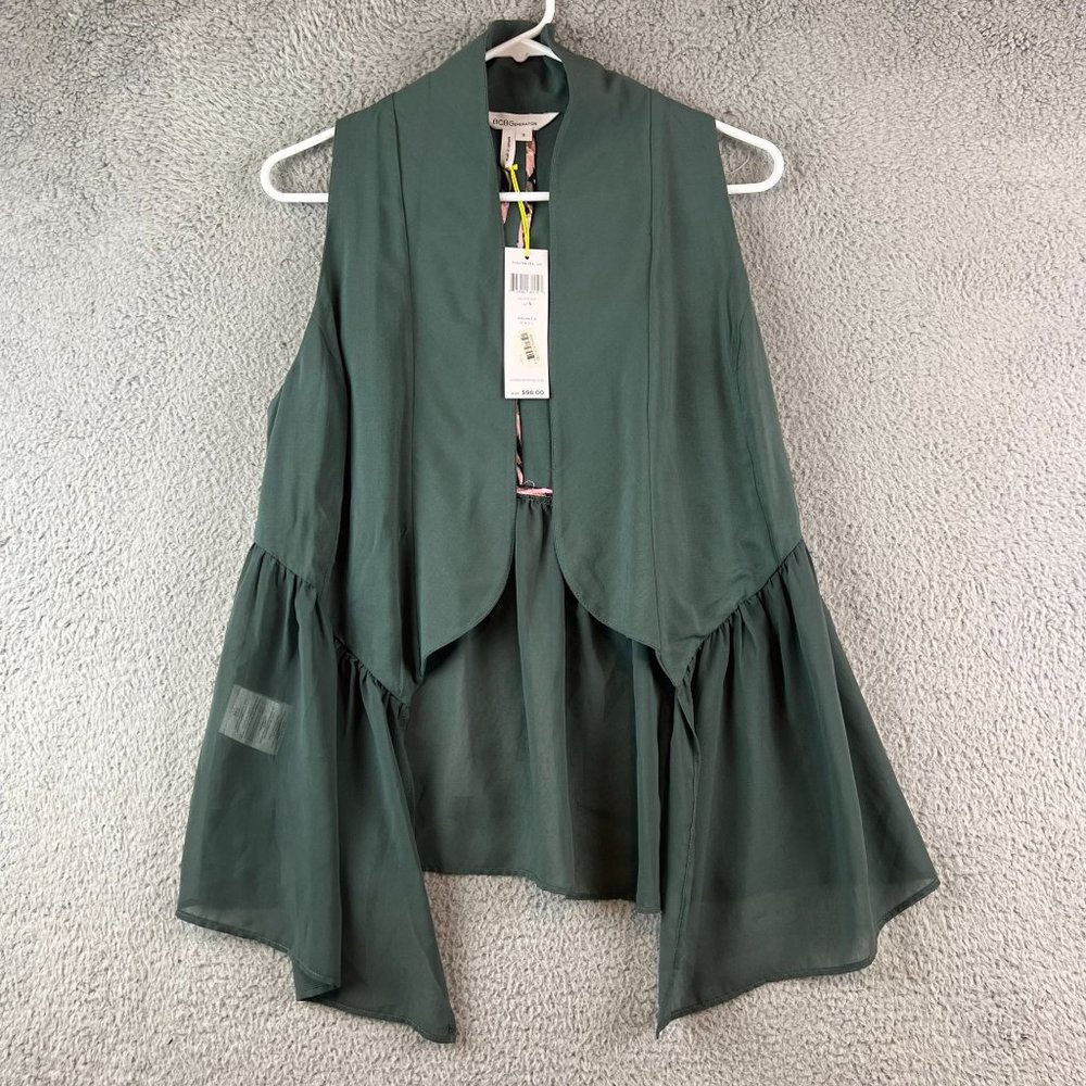 New $98 BCBGENERATION  Sleeveless Wrap Cover Top size small